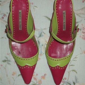 Vintage Manolo Blahnik Mary Jane Mule Heels